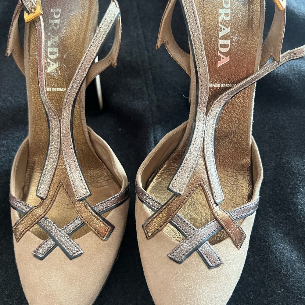 Prada Nude Strappy Women's Heels